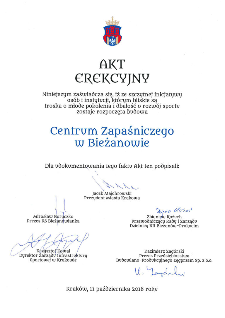 Uroczyste podpisanie Aktów Erekcyjnych